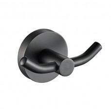 OPUS BLACK DOUBLE ROBE HOOK - 8125-B