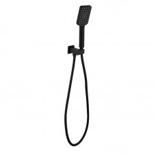  EDEN SQUARE HAND SHOWER ON WALL OUTLET BRACKET IN MATT BLACK - PSH037-1B 