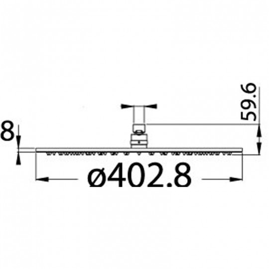  CORA ROUND BRASS SHOWER HEAD 400mm - PRB1601-R