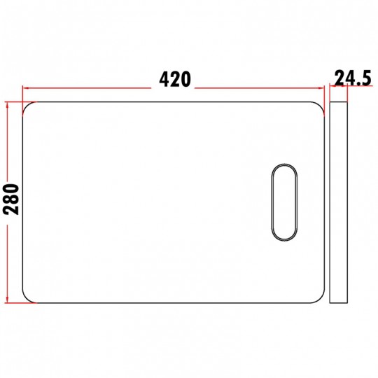  SQUARE CHOPPING BOARD - CB-25