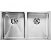  EDEN DOUBLE BOWLS ABOVE / UNDERMOUNT SINK (R10 CORNER) - PS340DR