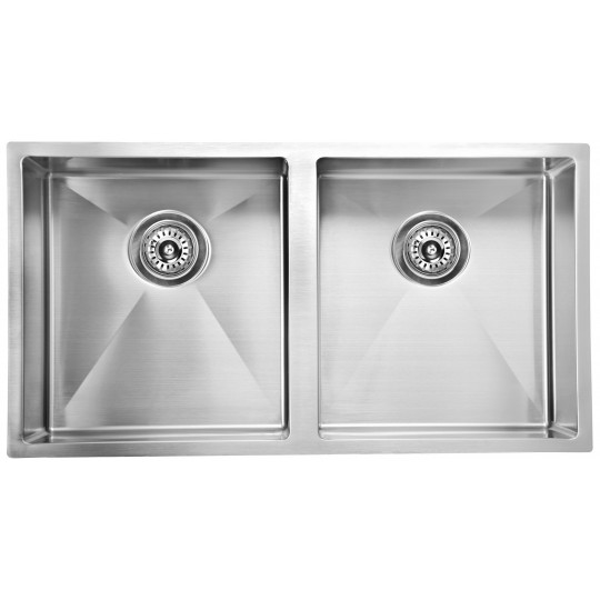  EDEN DOUBLE BOWLS ABOVE / UNDERMOUNT SINK (R10 CORNER) - PS400DR