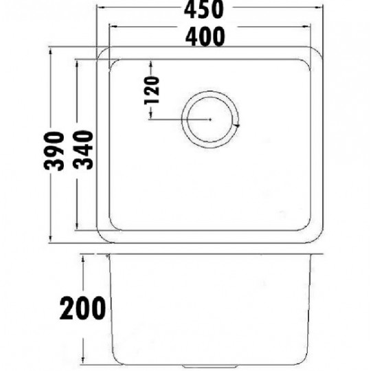  CORA SINGLE BOWL ABOVE / UNDERMOUNT SINK - PR4034
