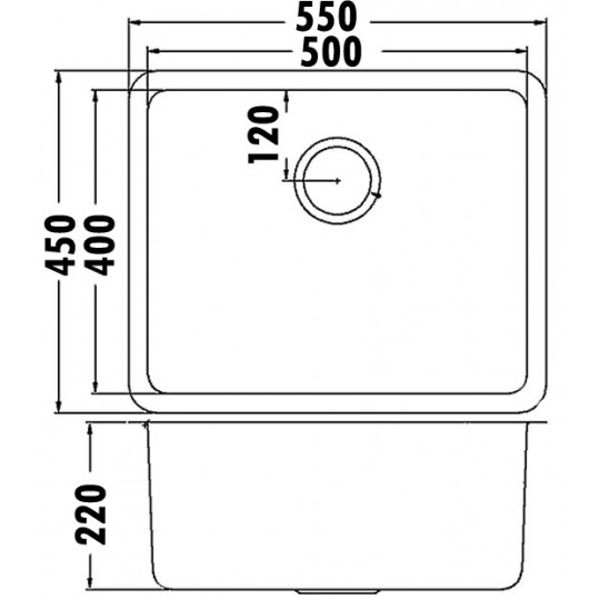  CORA SINGLE BOWL ABOVE / UNDERMOUNT SINK - PR5040