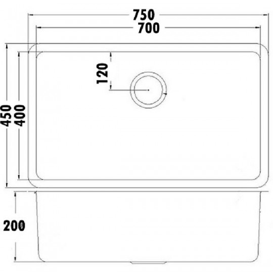  CORA SINGLE BOWL ABOVE / UNDERMOUNT SINK - PR7040