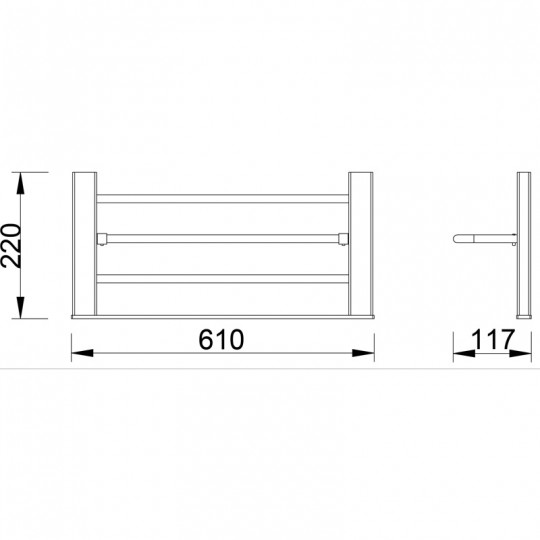  AIKO TOWEL RACK - 7112-60