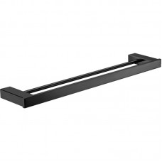  ROSA BLACK DOUBLE TOWEL RAIL - 6408D-610-B 