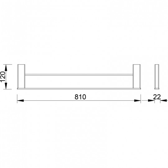  AIKO DOUBLE TOWEL RAIL - 7102-810
