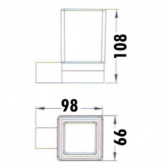 ROSA BLACK TUMBLER HOLDER 6402 - 6402-B
