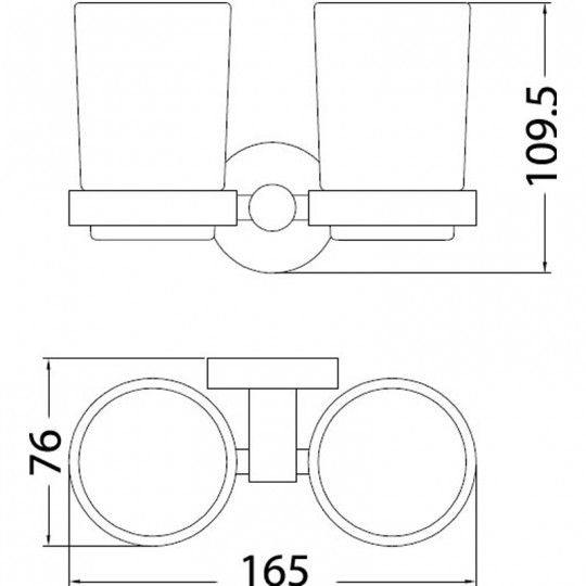  OPUS DOUBLE TUMBLER HOLDER - 8128 