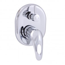  MINA HOLLOW-OUT HANDLE WALL MIXER WITH DIVERTER - PQ-3002SW