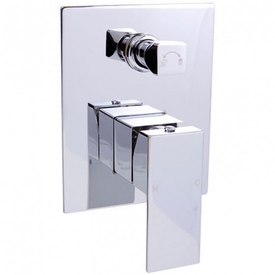  ROSA SQUARE BAHT/SHOWER MIXER WITH DIVERTER - PSS3002SB