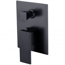 ROSA BLACK SQUARE BAHT/SHOWER MIXER WITH DIVERTER - PSS3002SB-B