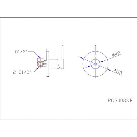  OPUS PIN HANDLE SHOWER MIXER - PC-3003SB